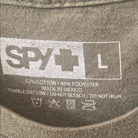 SPY Olive Green Men's T-Shirt - Picture 2 of 3